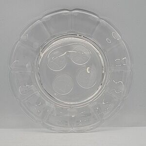 Vintage Fostoria Glass Co. Clear Glass 8 inch Plate "Coin Pattern"